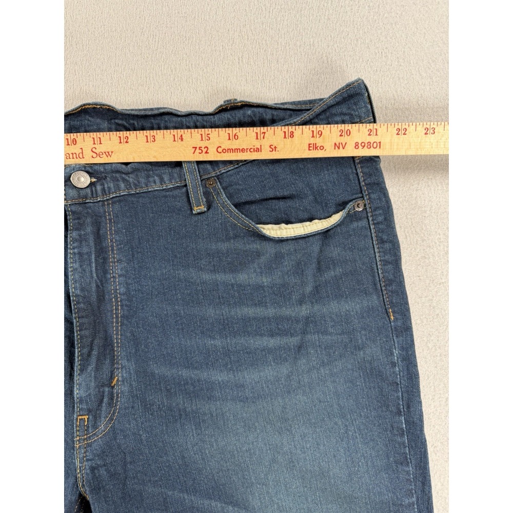 Levi's 541 Mens Athletic Stretch Jeans 42X28 Dark Blue Wash Denim - Picture 3 of 10